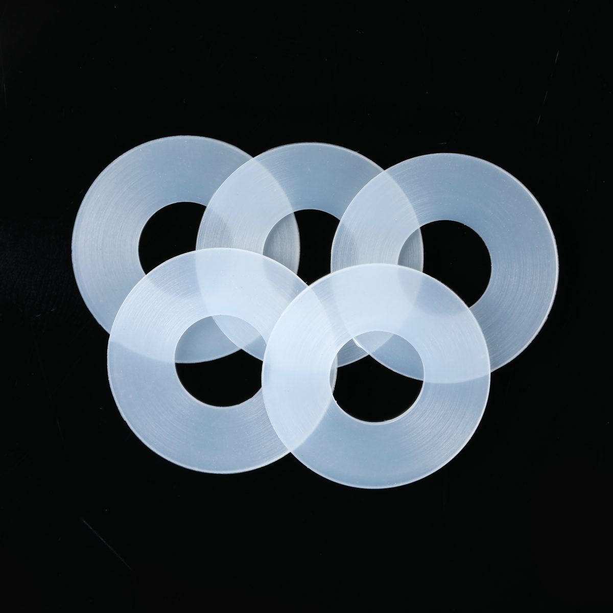Die-cut silicone flat washers