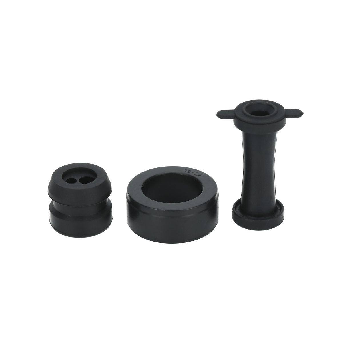 Black rubber plugs and stoppers
